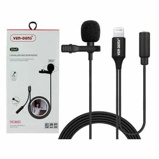 2in1 Microphone connect to iPhone & 3.5mm (VD-LM205)