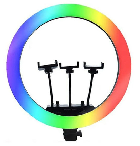 MJ56 22" RGB RING LIGHT WITH MINI LIGHT STAND FOR YOUTUBE, PHOTO-SHOOT, VIDEO SHOOT, LIVE STREAM, MAKEUP & VLOGGING