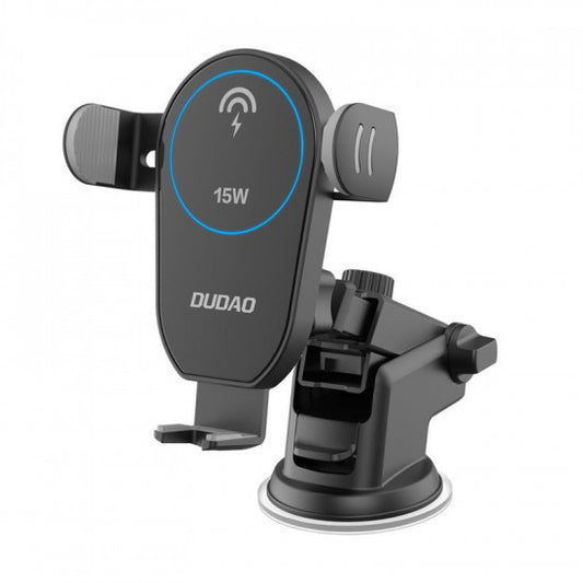 Dudao F1 Pro Universal Car Dock with Qi Wireless Charging 15W - Black