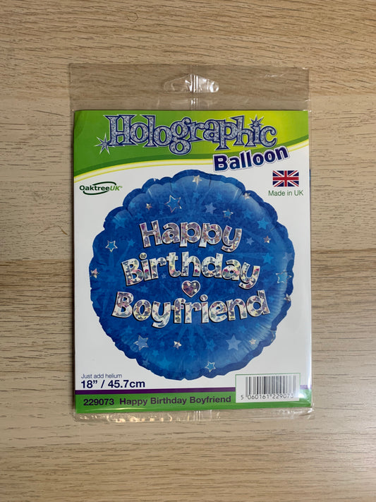 HAPPY BIRTHDAY BOY FRIEND BLUE 18" BALLOON