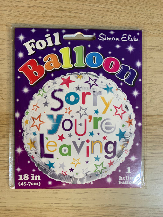 SORRY YOU ARE LOVING IN WHITE COLOUR WITH STAR DESIGN 18" FOIL BALLOON