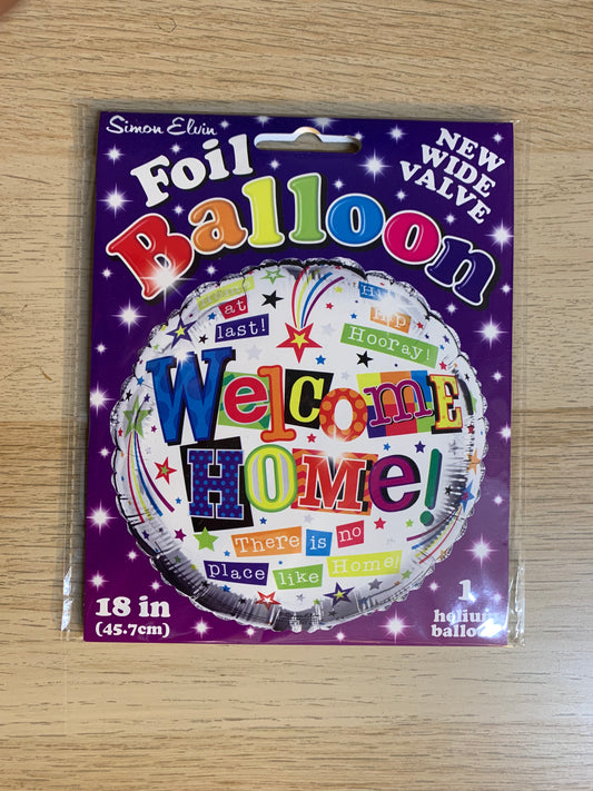 WELCOME HOME WITH SPECIAL WORDS WHITE COLOUR ROUND FOIL 18" BALLOON